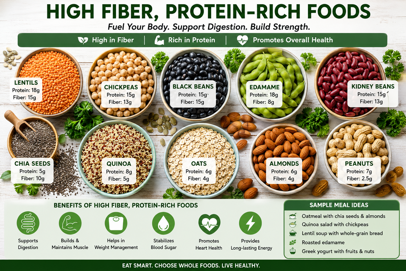 High-Fiber, Protein-Rich Foods ,Better Health and Nutrition